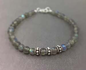 Stackable Rainbow labradorite bracelet