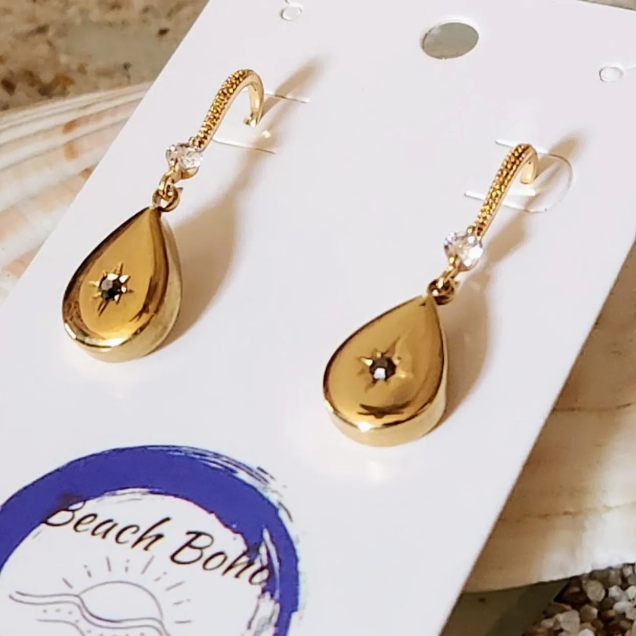 STAR DROP - 925 GOLD FILLED DROP EARRINGS