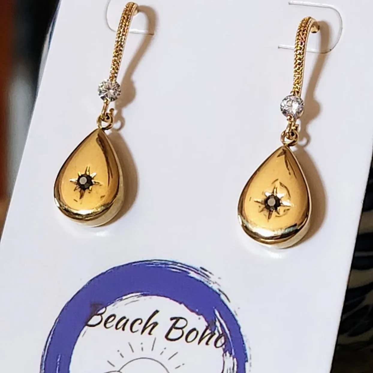 STAR DROP - 925 GOLD FILLED DROP EARRINGS