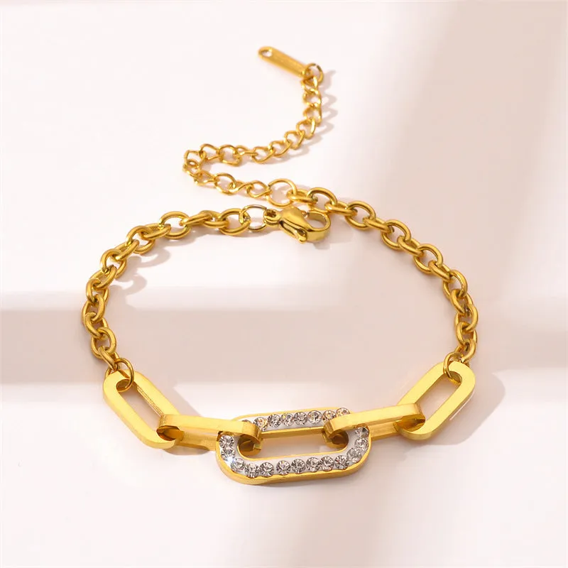 Stylish and Exquisite Thick Chain Design Simple Bracelet