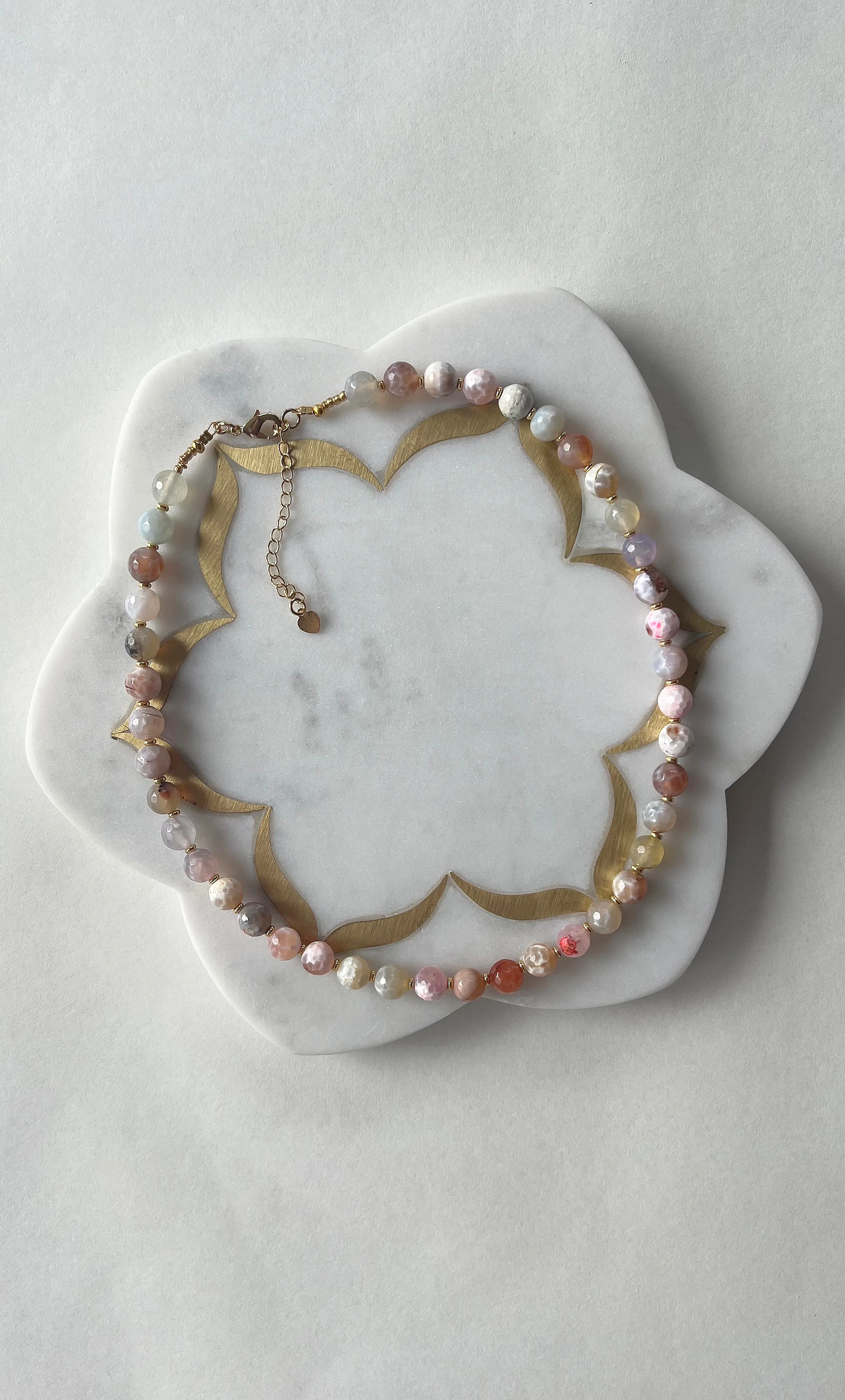 The Tunik Sea Stones Coloured Agate Beaded Necklace