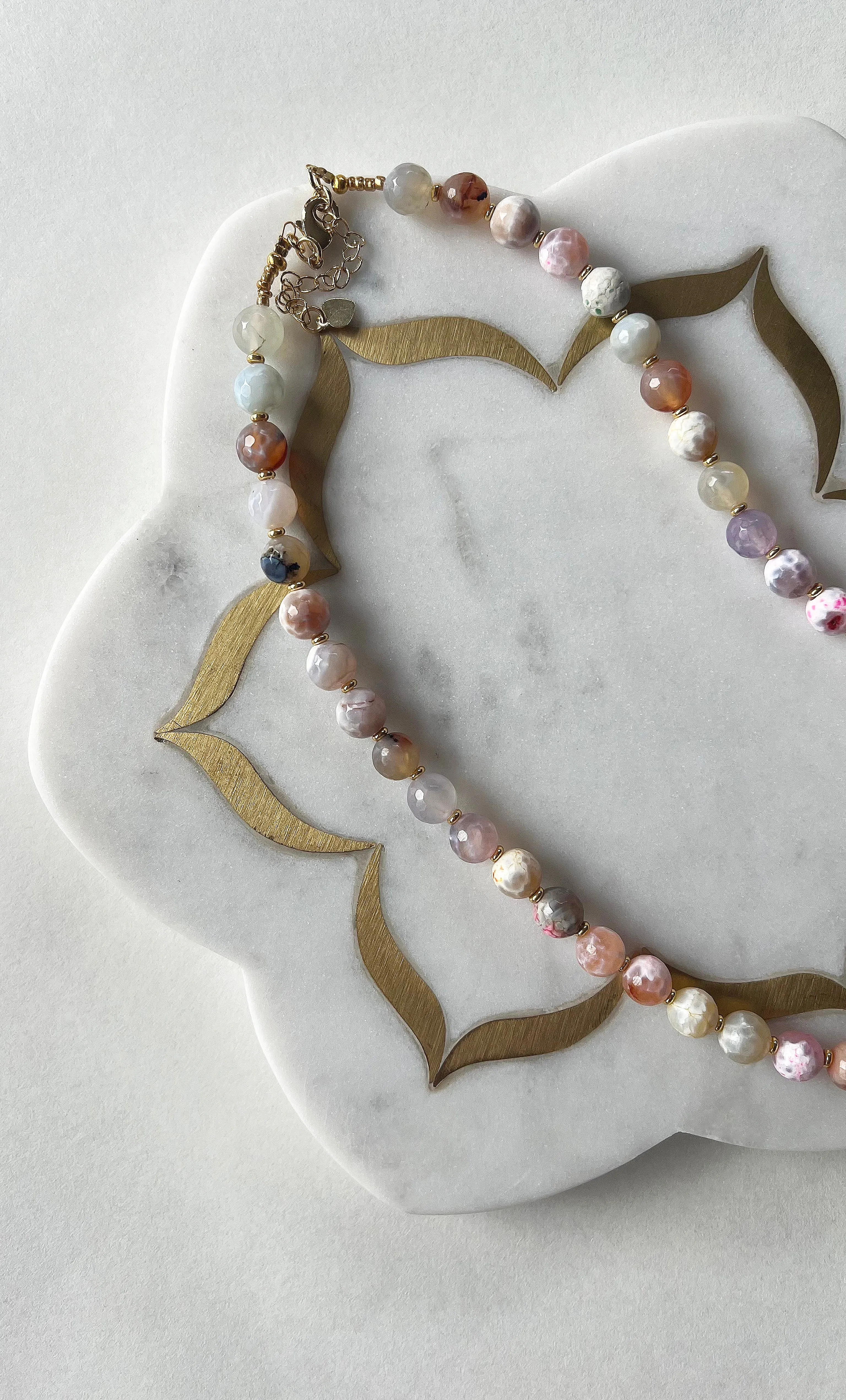 The Tunik Sea Stones Coloured Agate Beaded Necklace