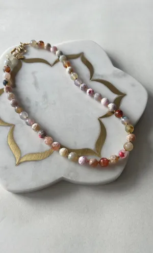 The Tunik Sea Stones Coloured Agate Beaded Necklace