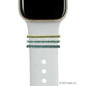 tiny emerald crystal ring - May birthstone • Apple Watch & Fitbit band accessory