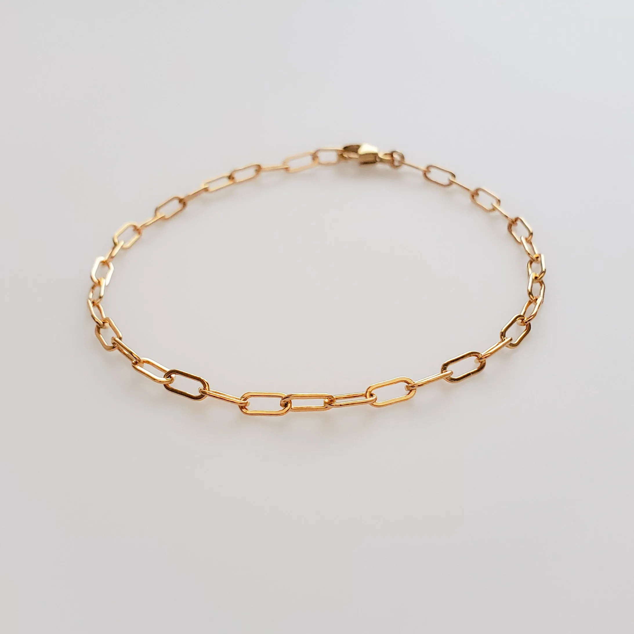 Tiny Paperclip Link Bracelet