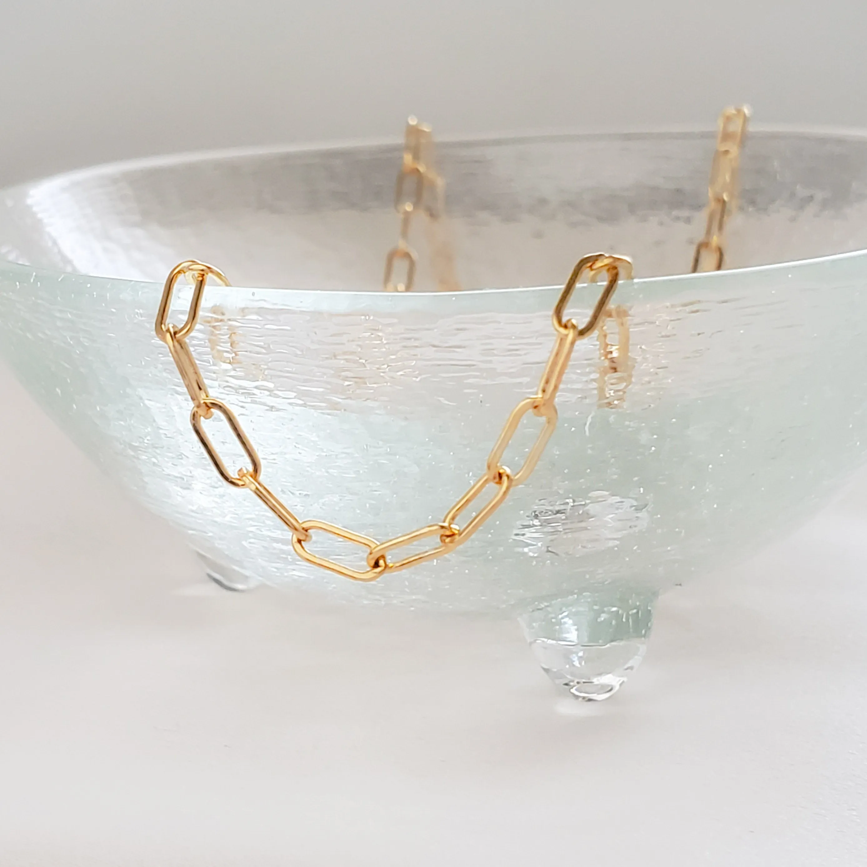 Tiny Paperclip Link Necklace