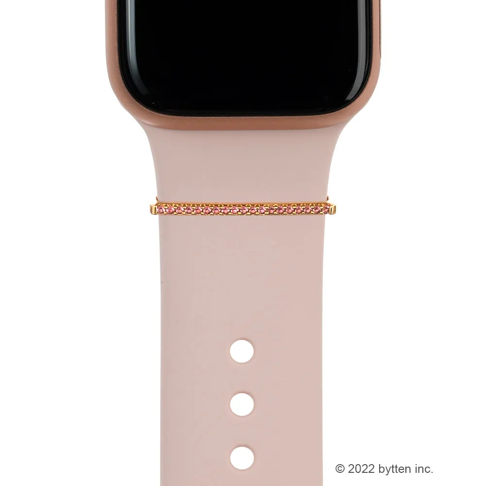 tiny petal pink crystal ring • Apple Watch & Fitbit band accessory