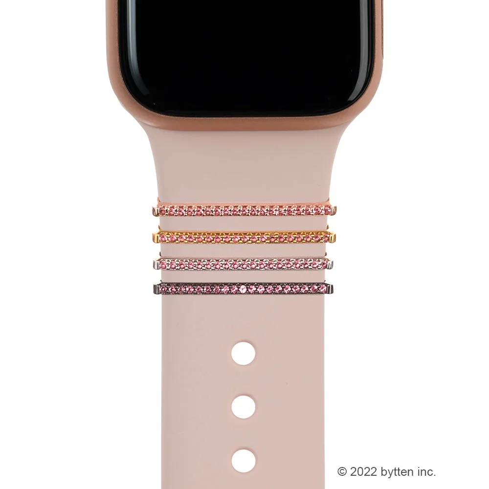 tiny petal pink crystal ring • Apple Watch & Fitbit band accessory