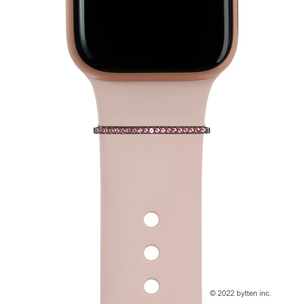 tiny petal pink crystal ring • Apple Watch & Fitbit band accessory