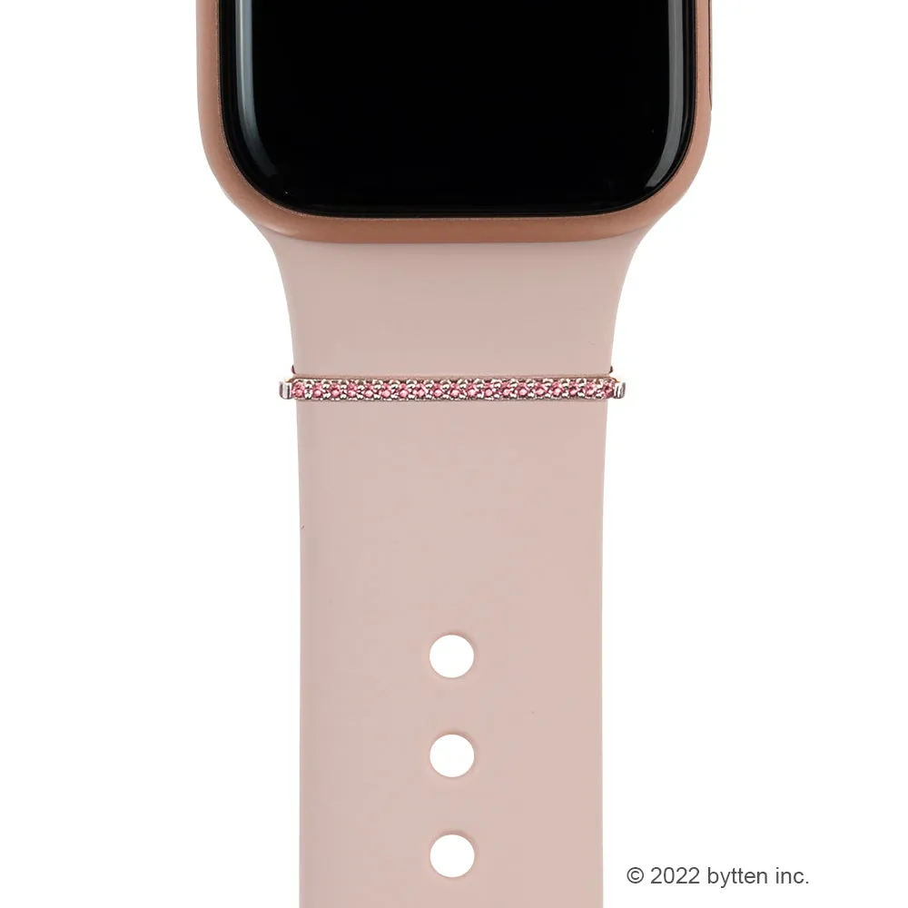 tiny petal pink crystal ring • Apple Watch & Fitbit band accessory