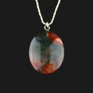 Vintage Scottish Moss Agate Pendant Necklace